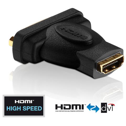 PureInstall PI045, HDMI, DVI-D, Femmina / femmina, Nero, Oro, 1920 x 1200 Pixel - Foto 1